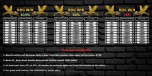 Bdg win Agent salary